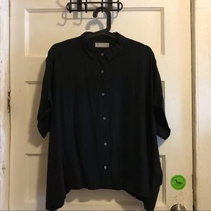 Everlane Clean Silk Short-Sleeve Square Shirt